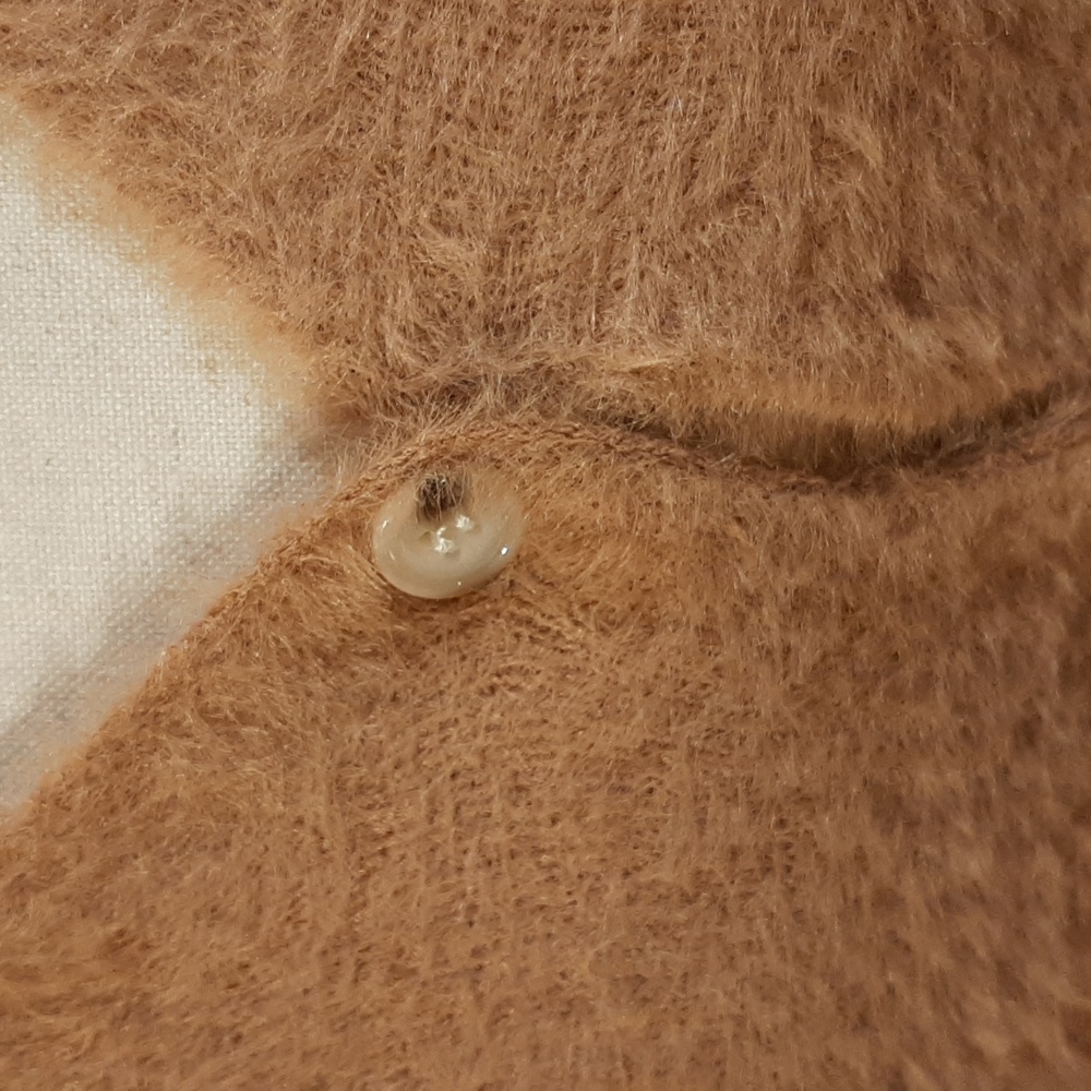 🥀🍋NWT/NWOT Promesa Brown Fuzzy Collared Cardigan (S)🥀 - Picture 2 of 8